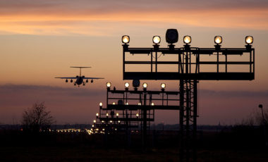 Flights landing at an airport