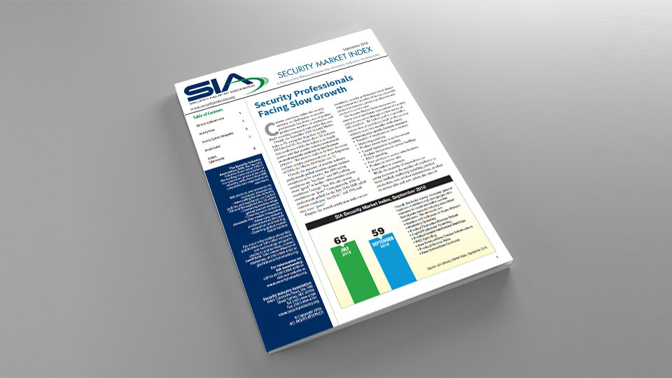 SIA Security Market Index September 2018 cover