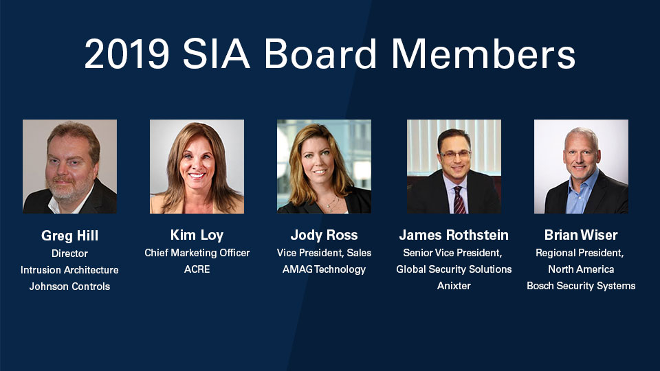 Security Industry Association Announces 2019 Executive Committee