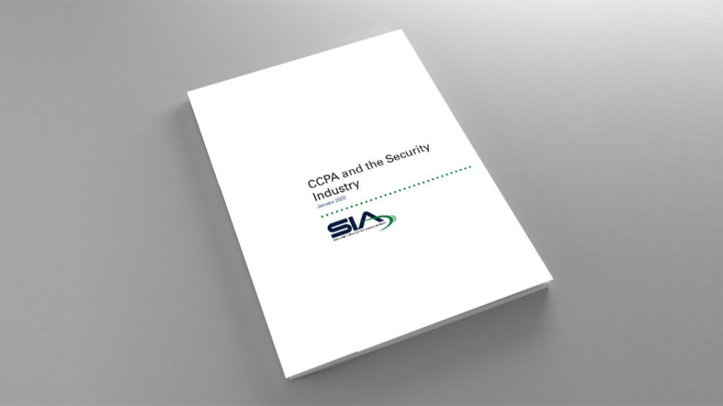 CCPA and the Security Industry report cover