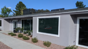 private school building renovated with ballistic windows and doors