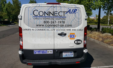 Connect-Air logo on van