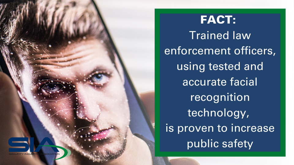 Trained law enforcement officers, using tested and accurate facial recognition technology, is proven to increase public safety.