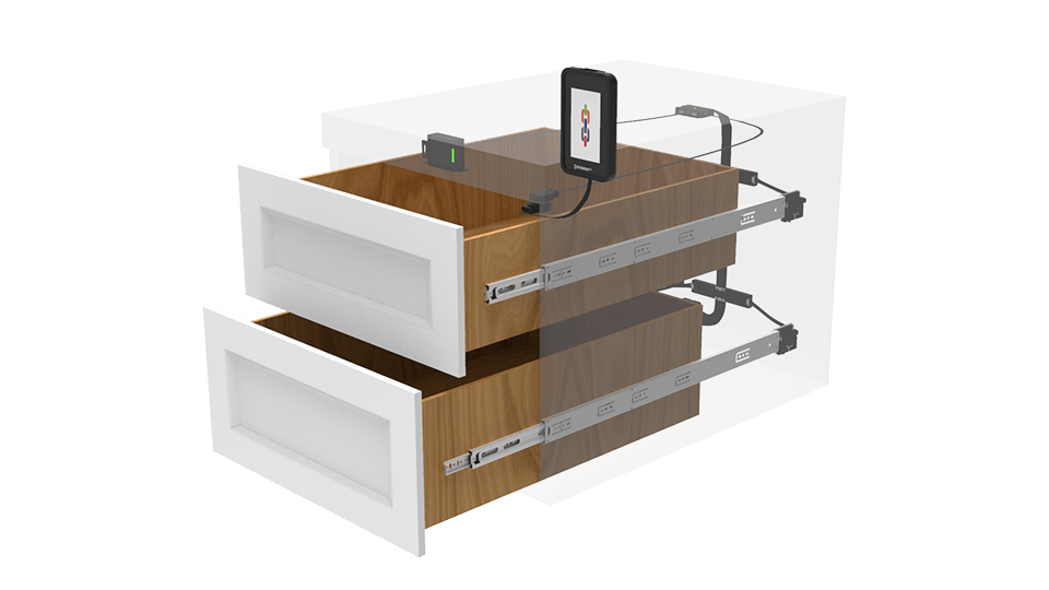 Senseon Plus side mount drawer lock