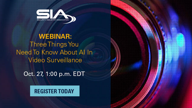 SIA Webinar: Three things you need to know about artificial intelligence in video surveillance