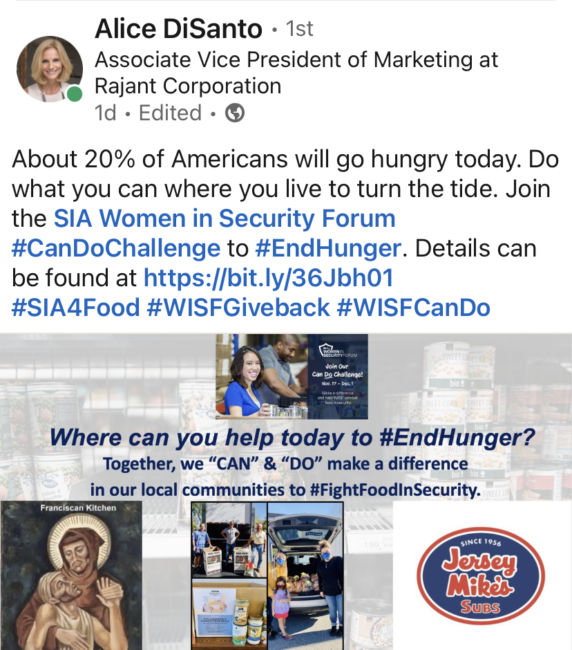 Wisf Can Do Challenge Security Industry Association