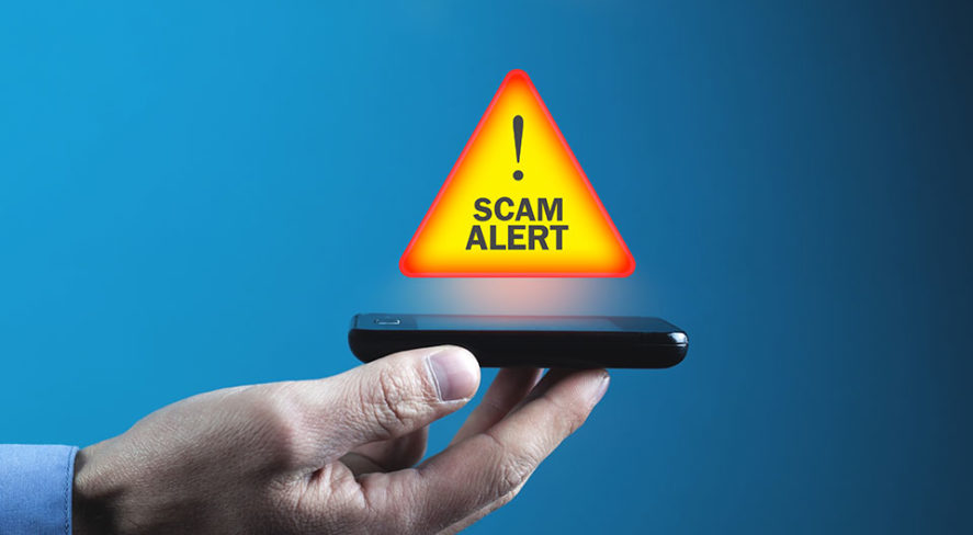 Scam alert message