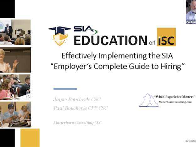 Effectively Implementing the SIA "Employers Complete Guide to Hiring" course image
