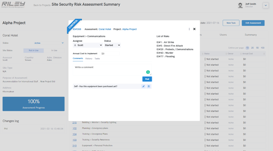 Users select, apply and collaborate on controls according to policy and priorities set by the CSO.