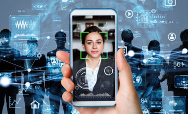 facial recognition being used on mobile device