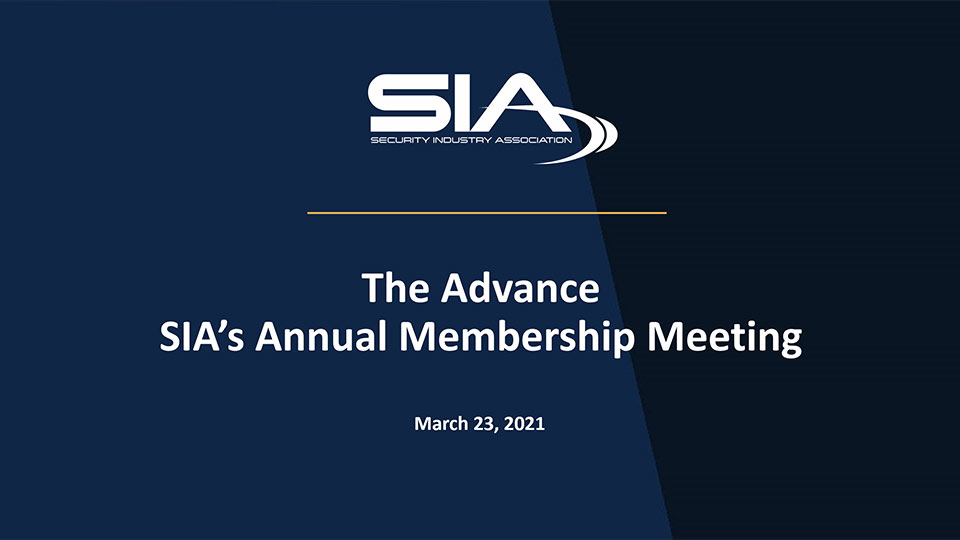 SIA's Annual Membership Meeting The Advance
