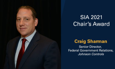 SIA 2021 Chair's Award: Craig Sharman, senior director, federal government relations, Johnson Controls