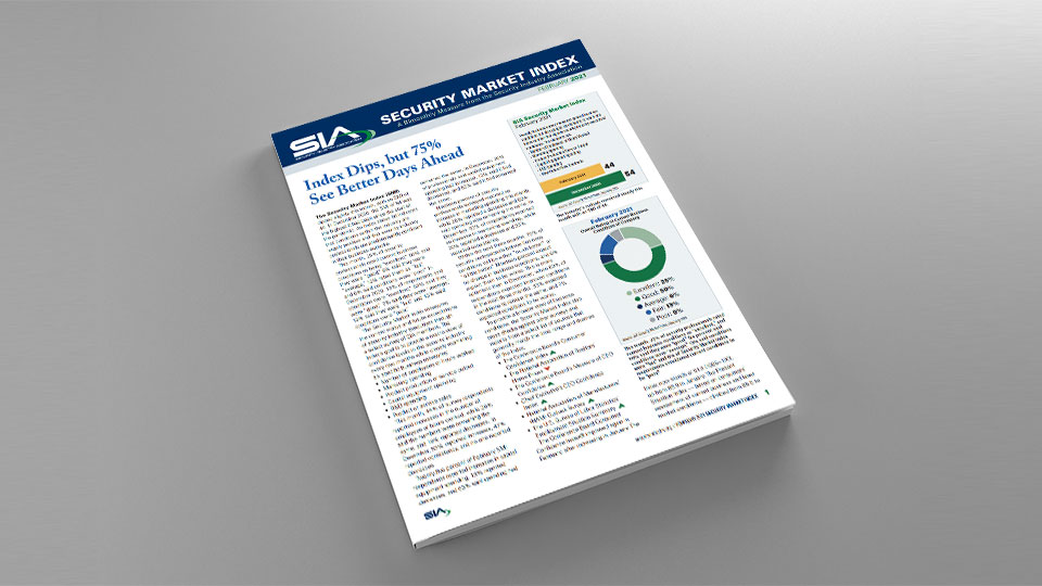 SIA Security Market Index report cover (January/February 2021)