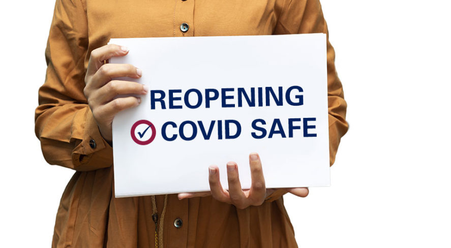 COVID safe reopening sign