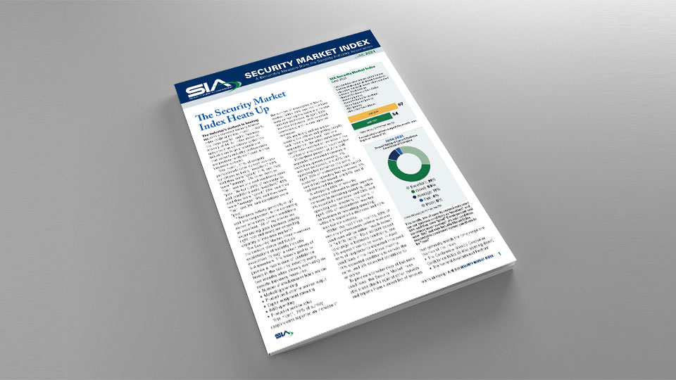 SIA Security Market Index June/July 2021 report cover