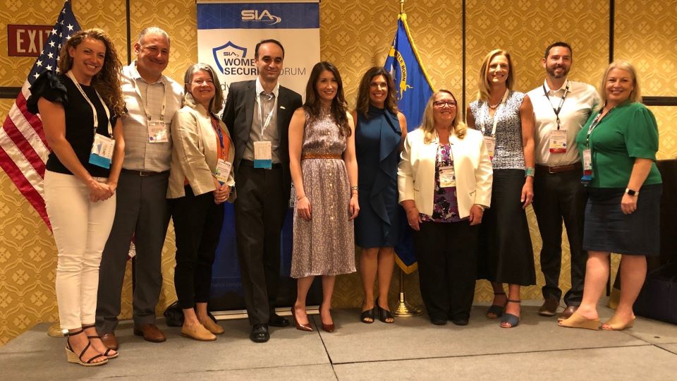 WISF-Steering-Committee-960 Julia Landauer with the Women in Security Forum steering committee at ISC West keynote