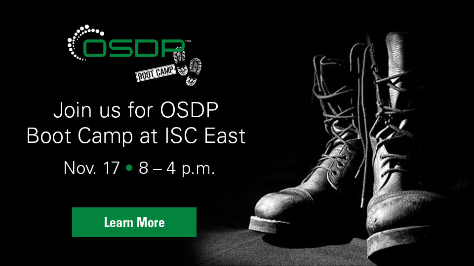 SIA OSDP Boot Camp at ISC East, Nov. 17, 8 a.m. to 4 p.m.