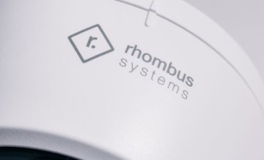 Rhombus Systems logo on camera