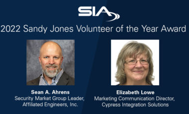 SIA 2022 Sandy Jones Volunteer of the Year Award, Sean A. Ahrens, Elizabeth Lowe