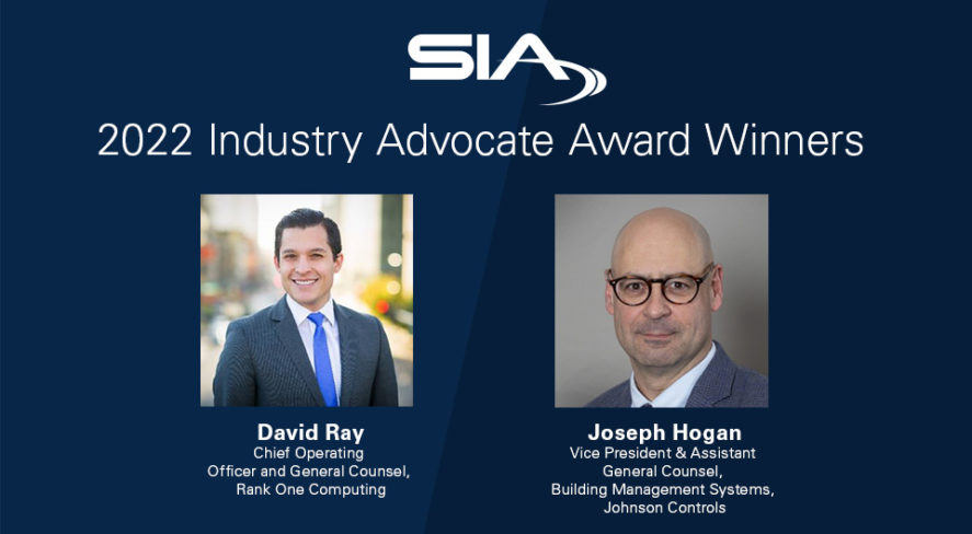 SIA 2022 Industry Advocate Award: David Ray, Rank One; Joseph Hogan, Johnson Controls