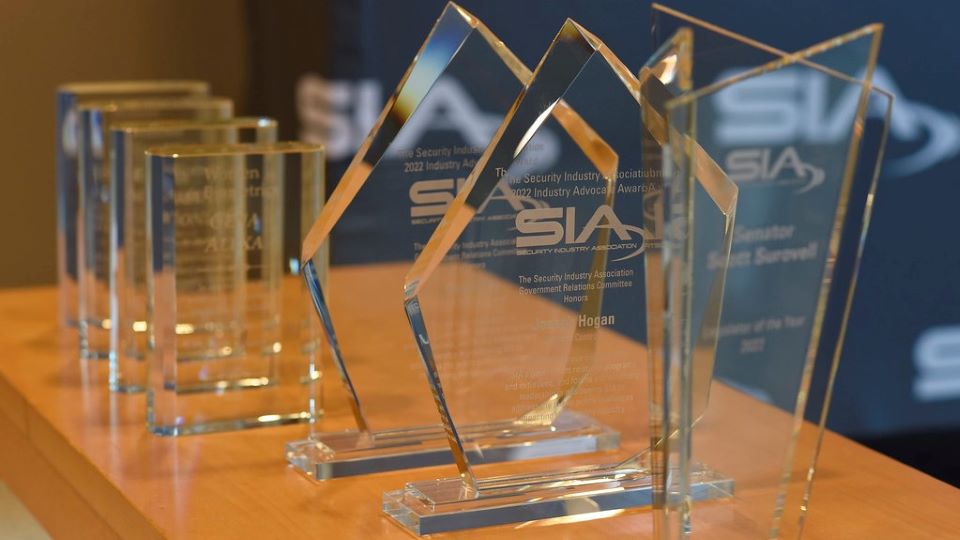 Photo of awards from SIA GovSummit