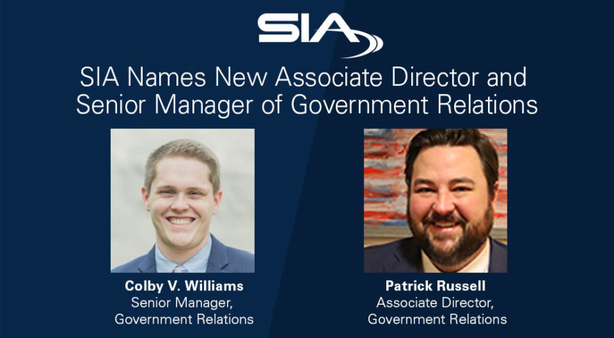 SIA Names New Associate Director and Senior Manager of Government Relations: Patrick Russell, associate director, government relations; Colby Williams, senior manager, government relations
