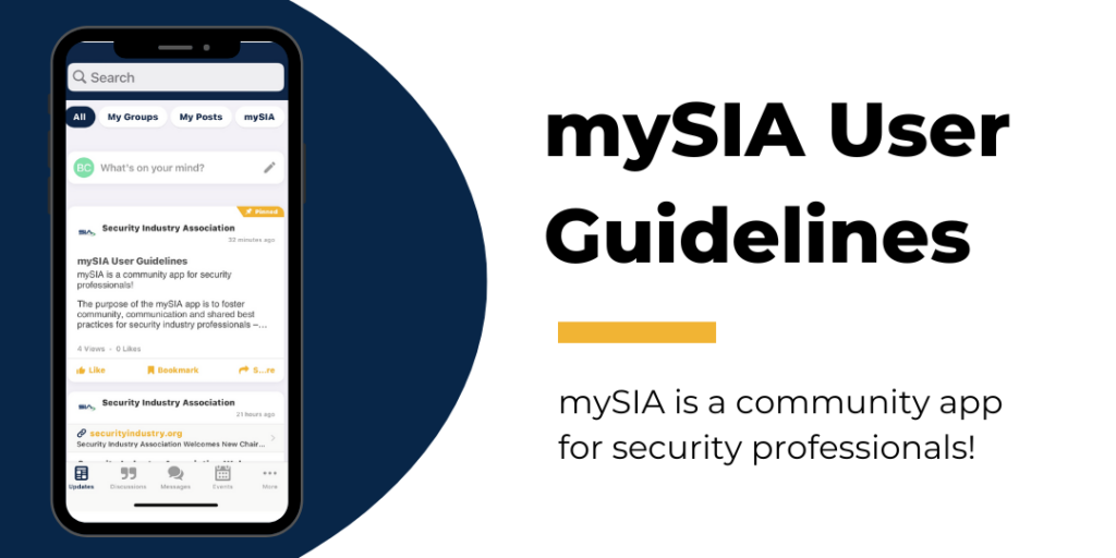 mySIA User Guidelines