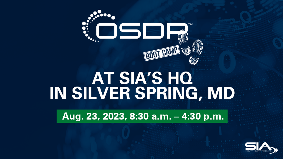 SIA OSDP Boot Camp at SIA's HQ in Silver Spring, MD Aug 23, 2023,