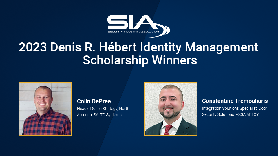 2023 SIA Denis Hebert Scholarship Winners: Colin DePree and Constantine Tremouliaris