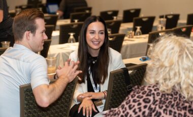 AcceleRISE attendees networking