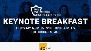 SIA WISF Keynote BREakfast, Nov. 16, Bridge Stage, ISC East