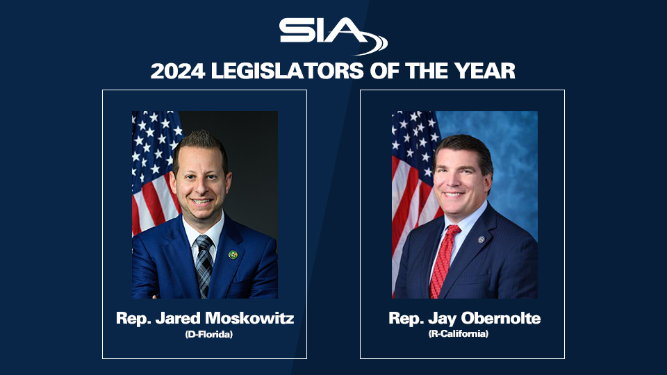 2024 SIA Legislators of the Year: Rep, Jared Moskowitz (D-Fla.) Rep, Jay Obernolte (R-Calif.)
