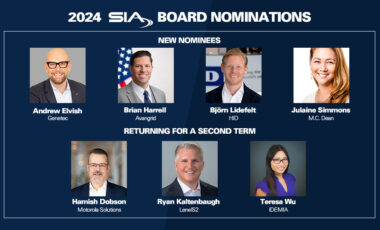 SIA Board Nominations: New Nominees: Andrew Elvish, Brian Harrell, Bjorn Lidefelt, Julaine Simmons Returning for a Second Term: Hamish Dobson, Ryan Kaltenbaugh, Teresa Wu