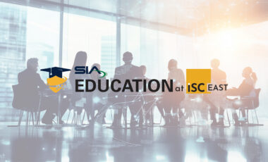 SIA Education at ISC East logo on top of workforce concept image