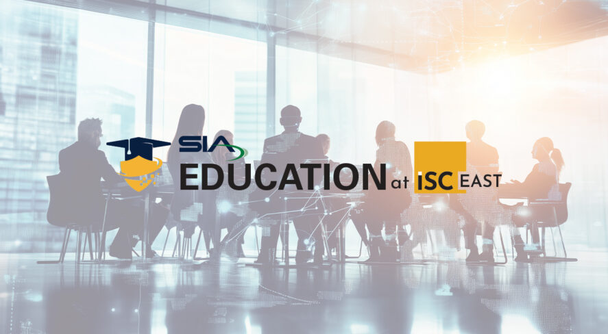 SIA Education at ISC East logo on top of workforce concept image