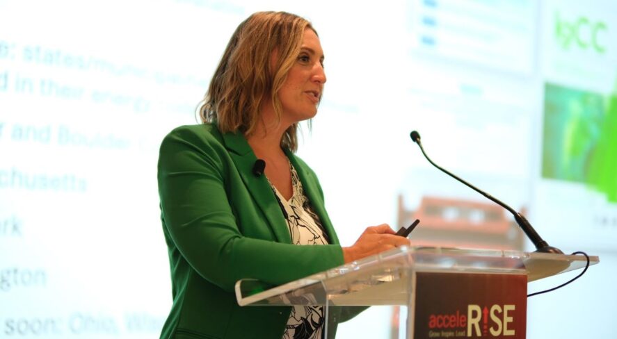Amy Musanti speaking at AcceleRISE 2024