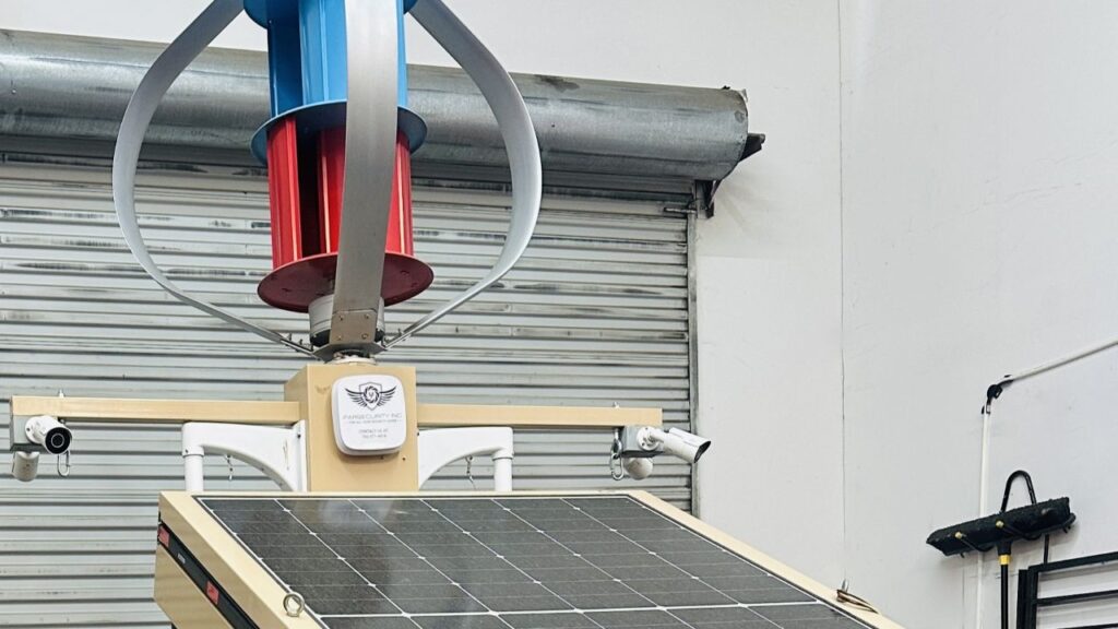ParSecurity's wind powered mobile camera tower