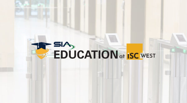 SIA Education at ISC West logo on access control background