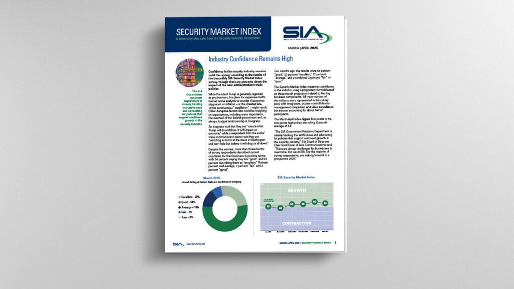 SIA Security Market Index March/April 2025 cover