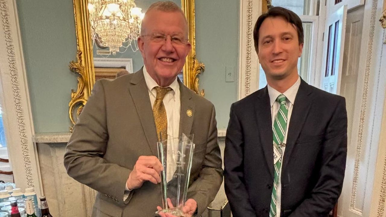 Rep. Mike Ezell accepting his award