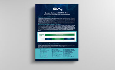 SIA Protect the Lower 900 MHz Band Maintain Access for Important Public Safety and Security Technologies