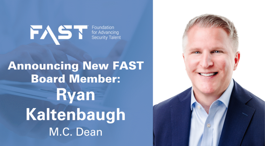Announcing New FAST Board Member: Ryan Kaltenbaugh M.C. Dean
