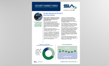SIA Security Market Index September/October 2025 report cover