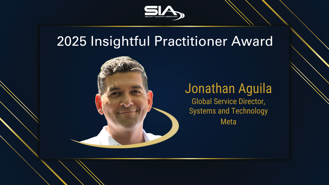 2025 SIA Insightful Practitioner Award Jonathan Aguila, Meta
