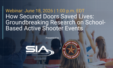 How Secured Doors Saved Lives webinar June 18, 2026, presented by SIA and ALERRT