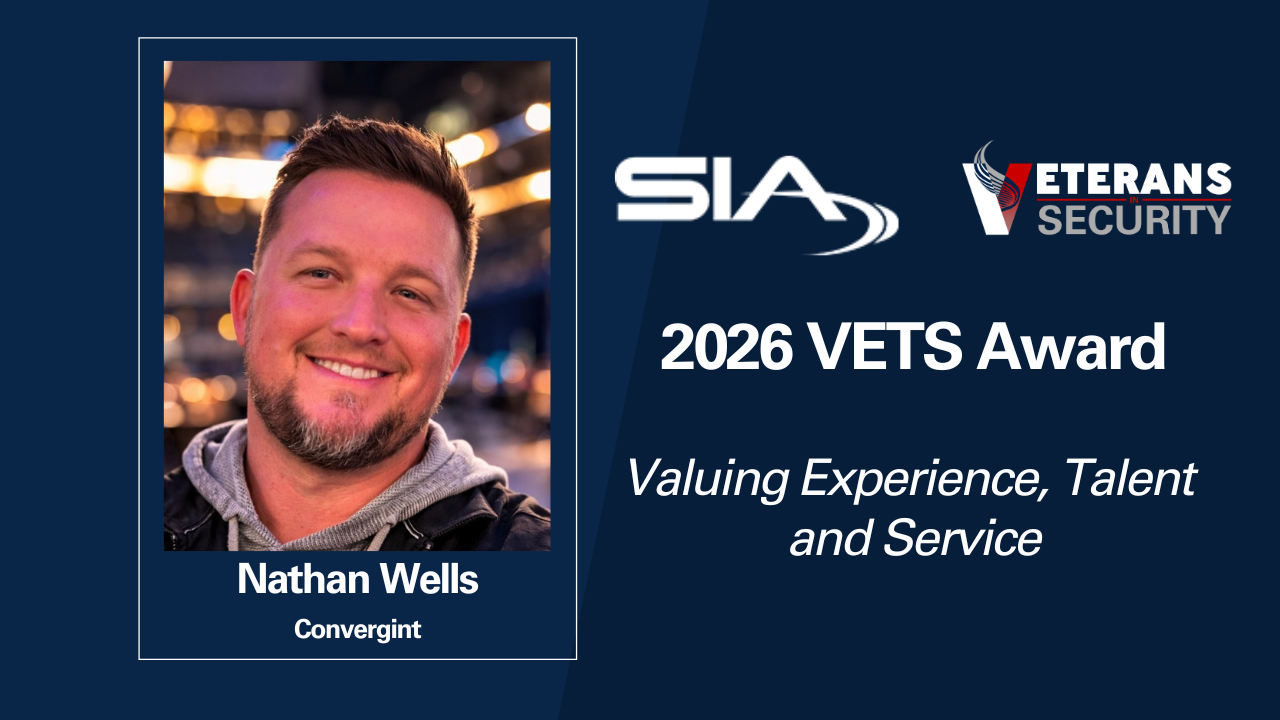 2026 VETS AWard Valuing Experience, Talent and Service Nathan Wells, Convergint