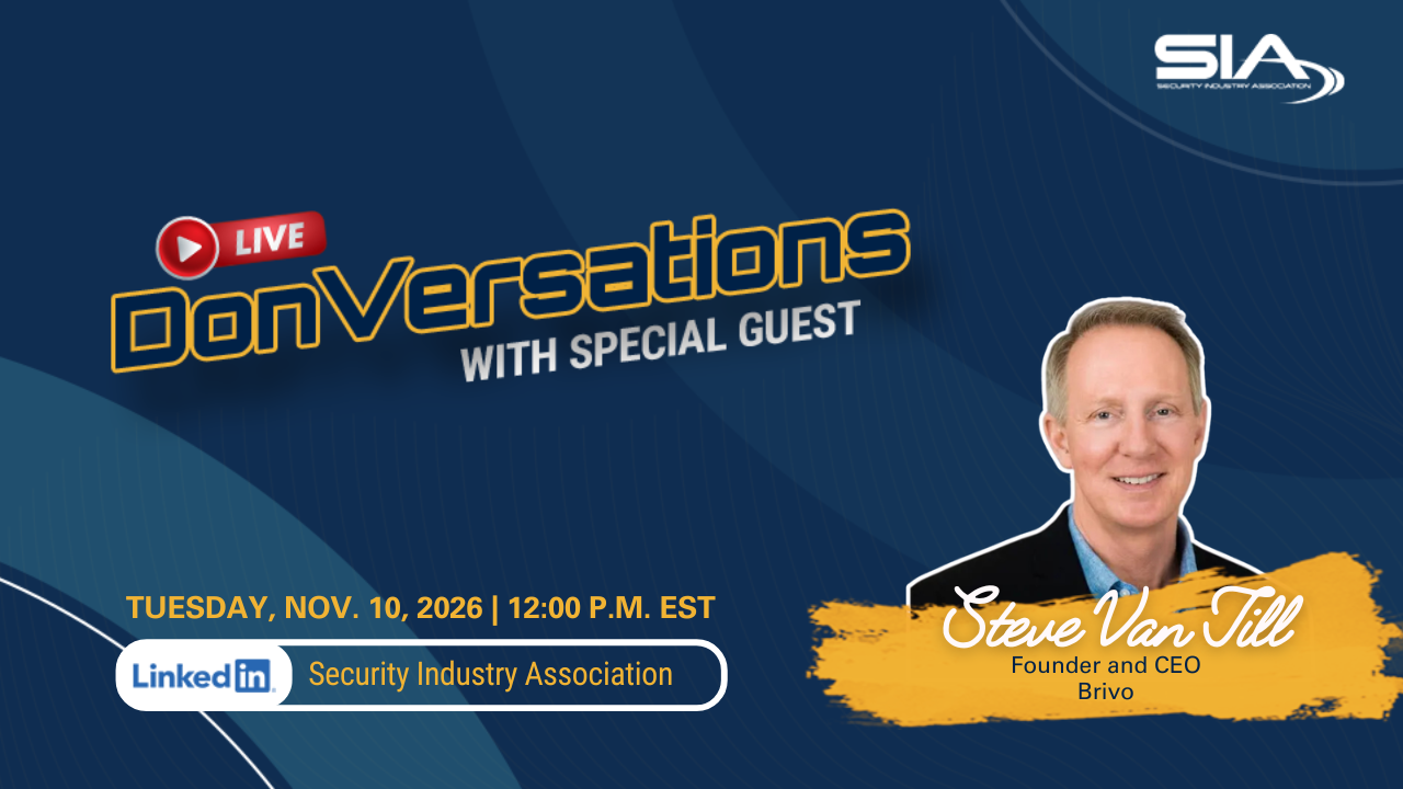 DonVersations with special guest Steve Van Till, founder and CEO, Brivo