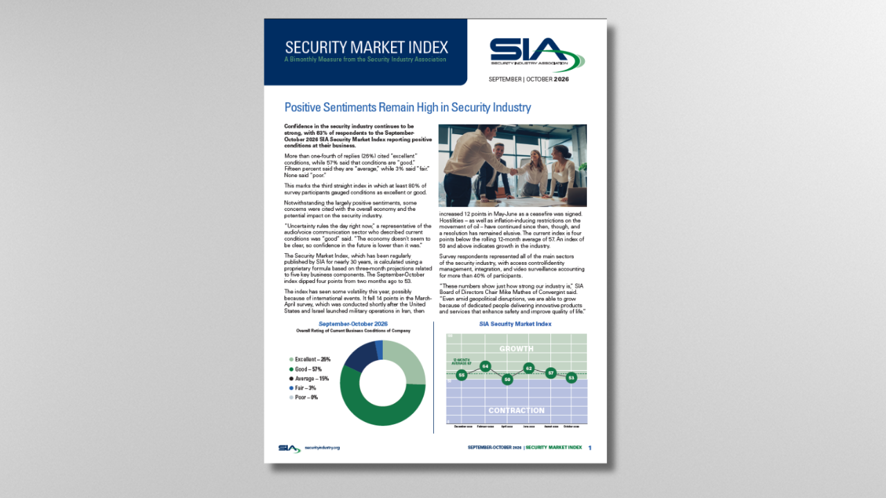 SIA Security Market Index Sept-Oct 2026
